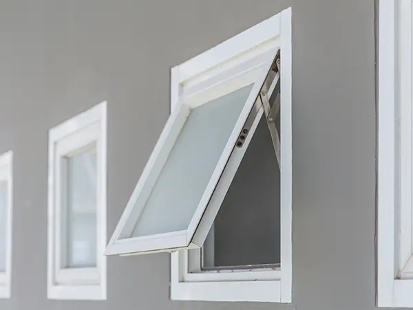 Simple awning window for bathroom