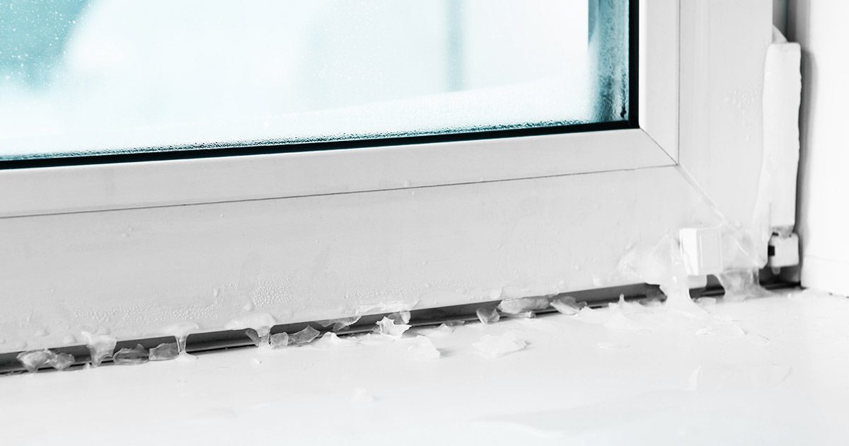 Icicles On The Window Indoors